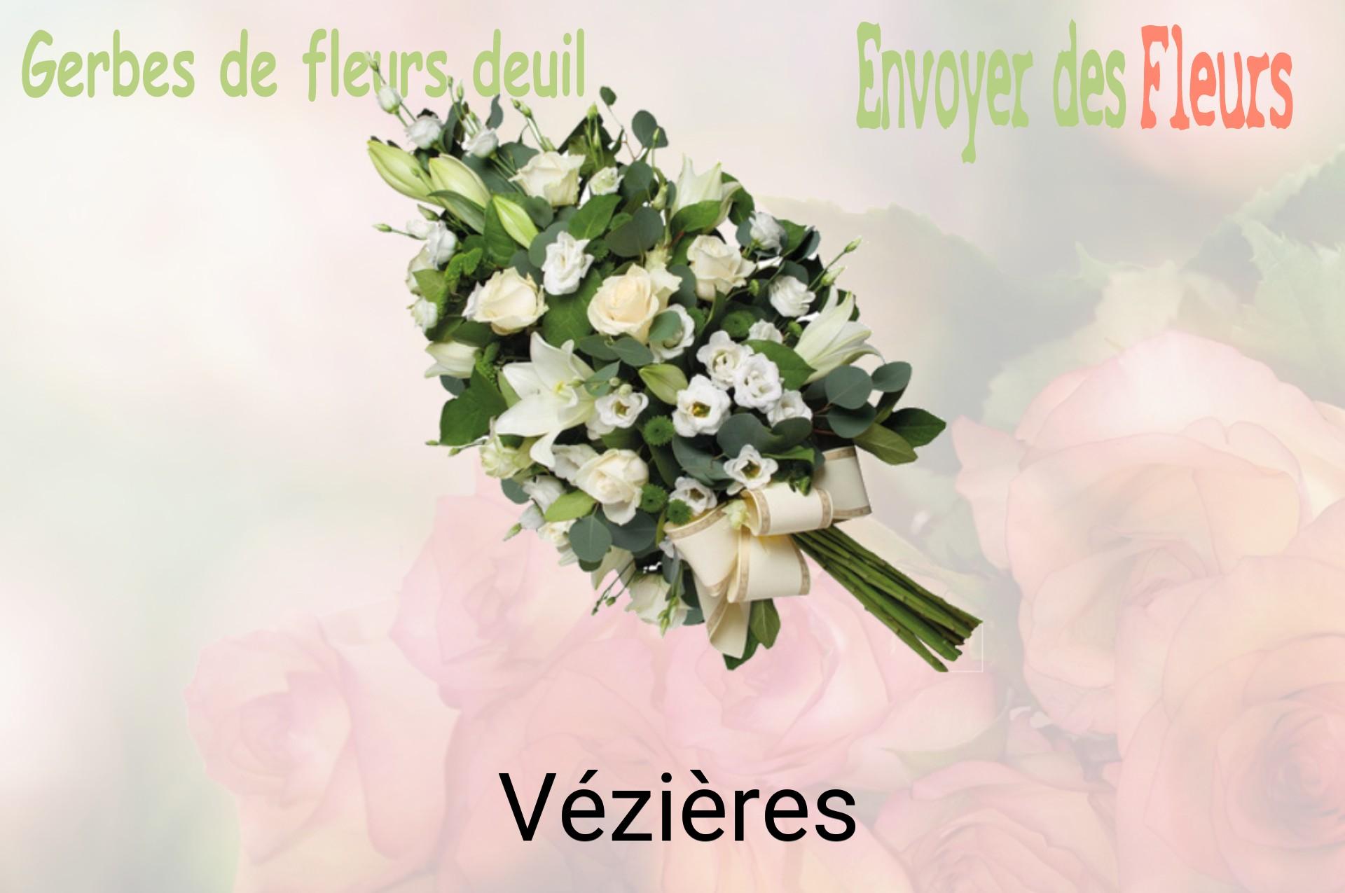 Gerbe de fleurs de deuil livrée à Vézières